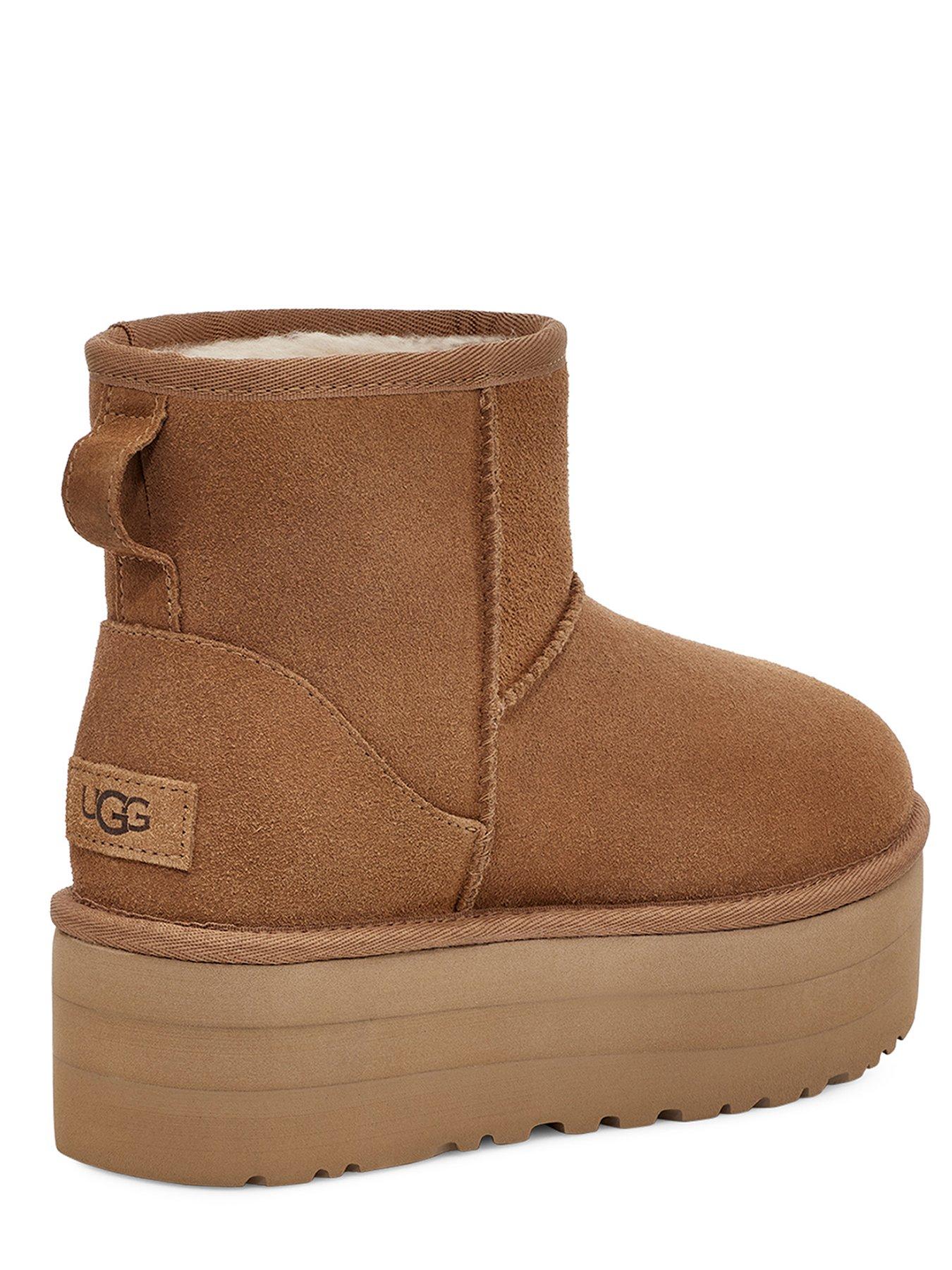 UGG Classic Mini Platform Ankle Boots Chestnut littlewoods