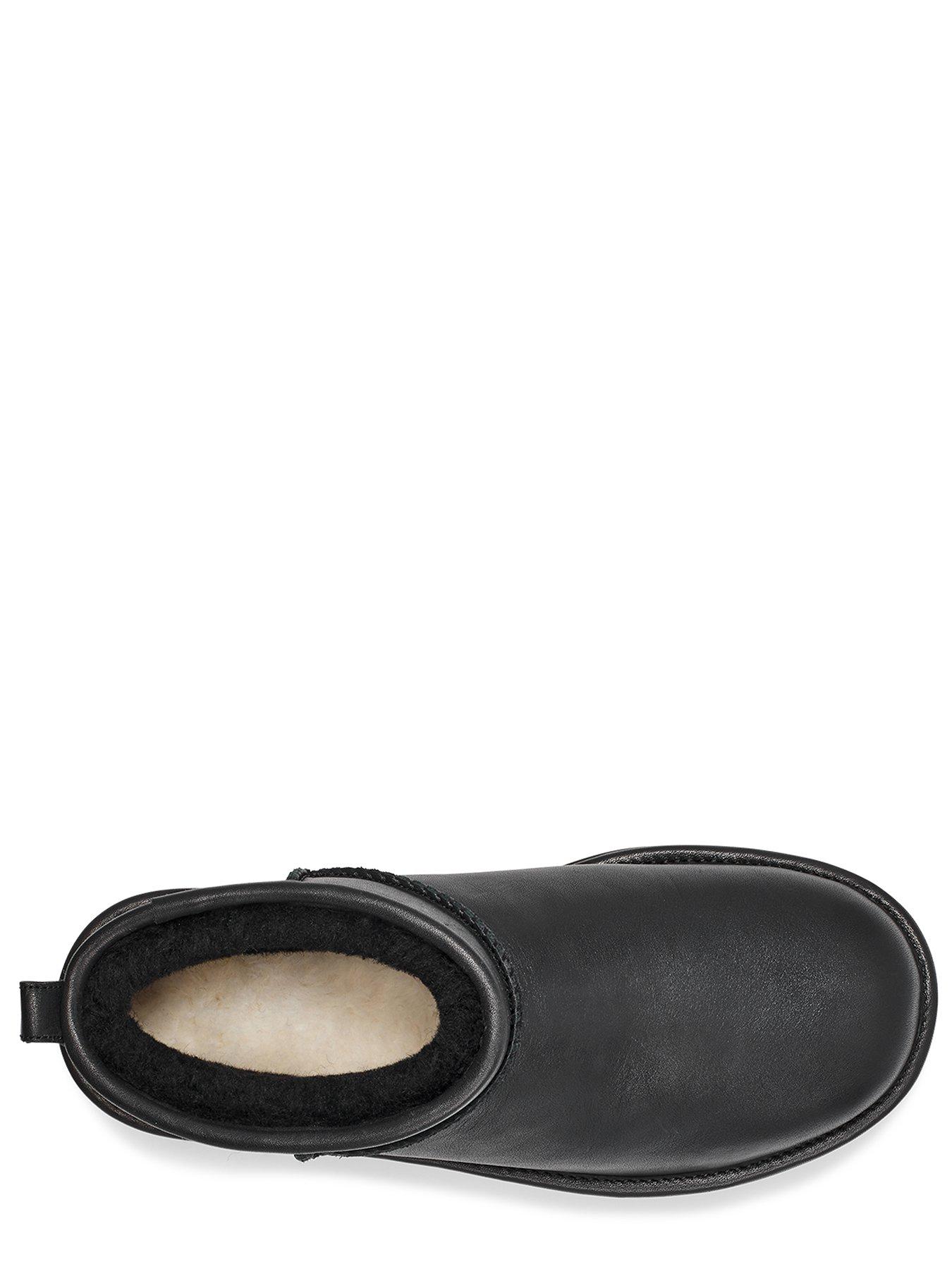  image of ugg-classic-ultra-mini-platform-boots-black-leather