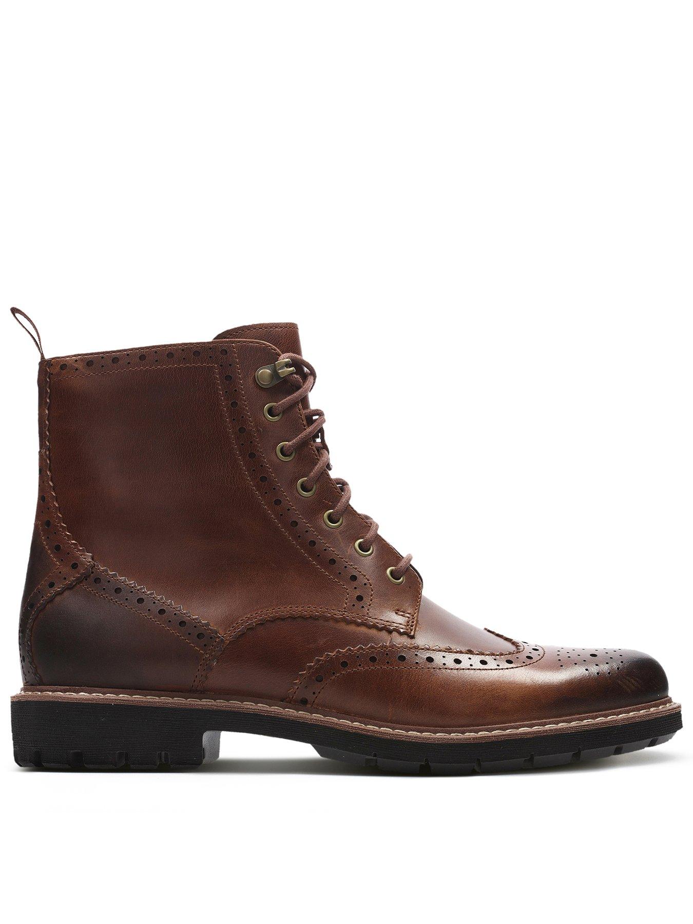 front image of clarks-batcombe-lord-brogue-boots-beige