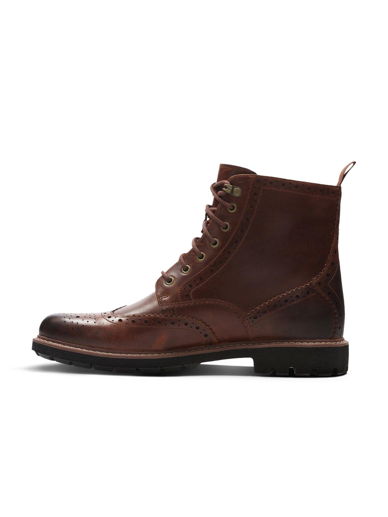  image of clarks-batcombe-lord-brogue-boots-beige