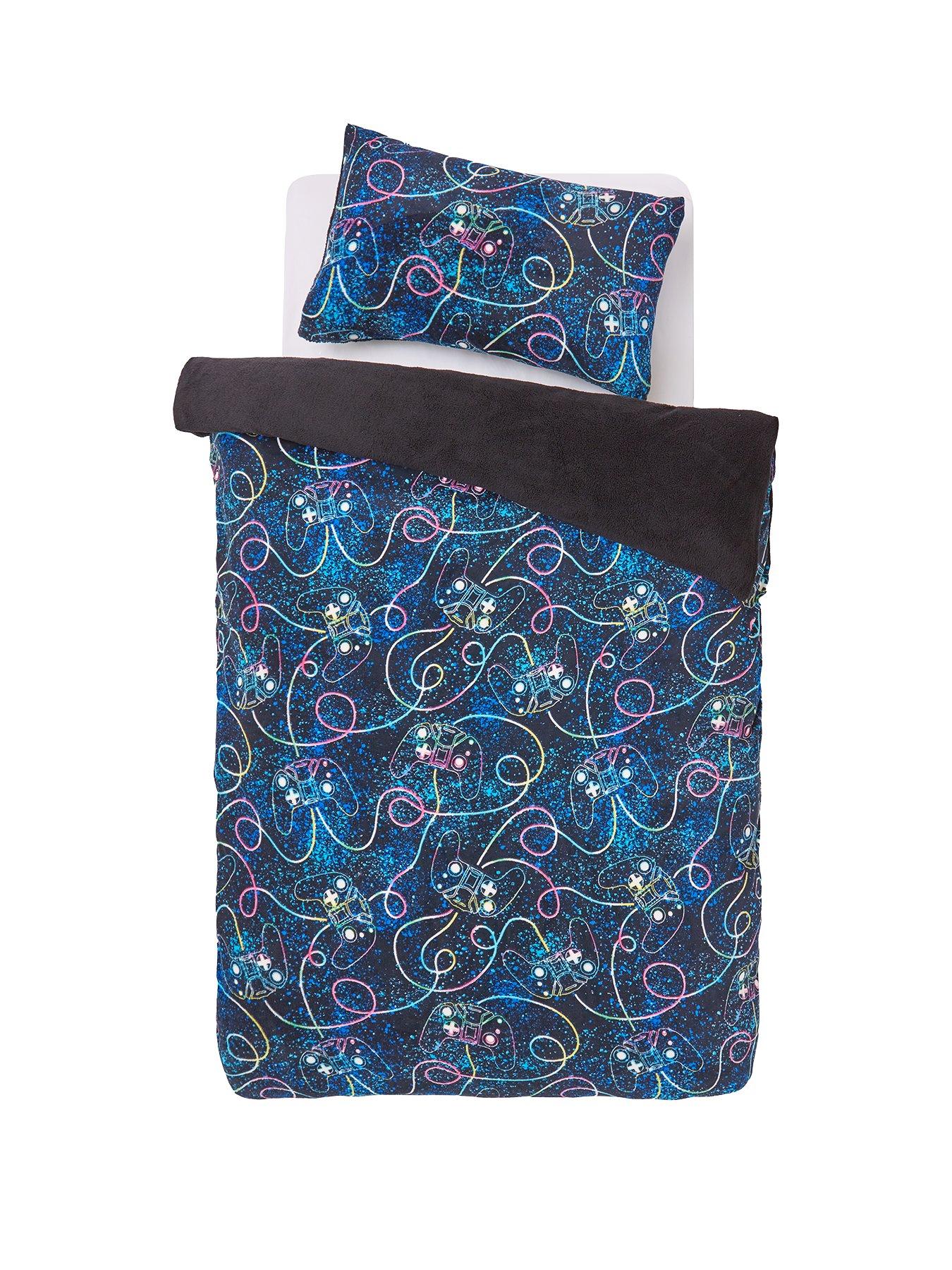 stillFront image of very-home-cosy-kids-gamer-fleece-duvet-set-db-multi