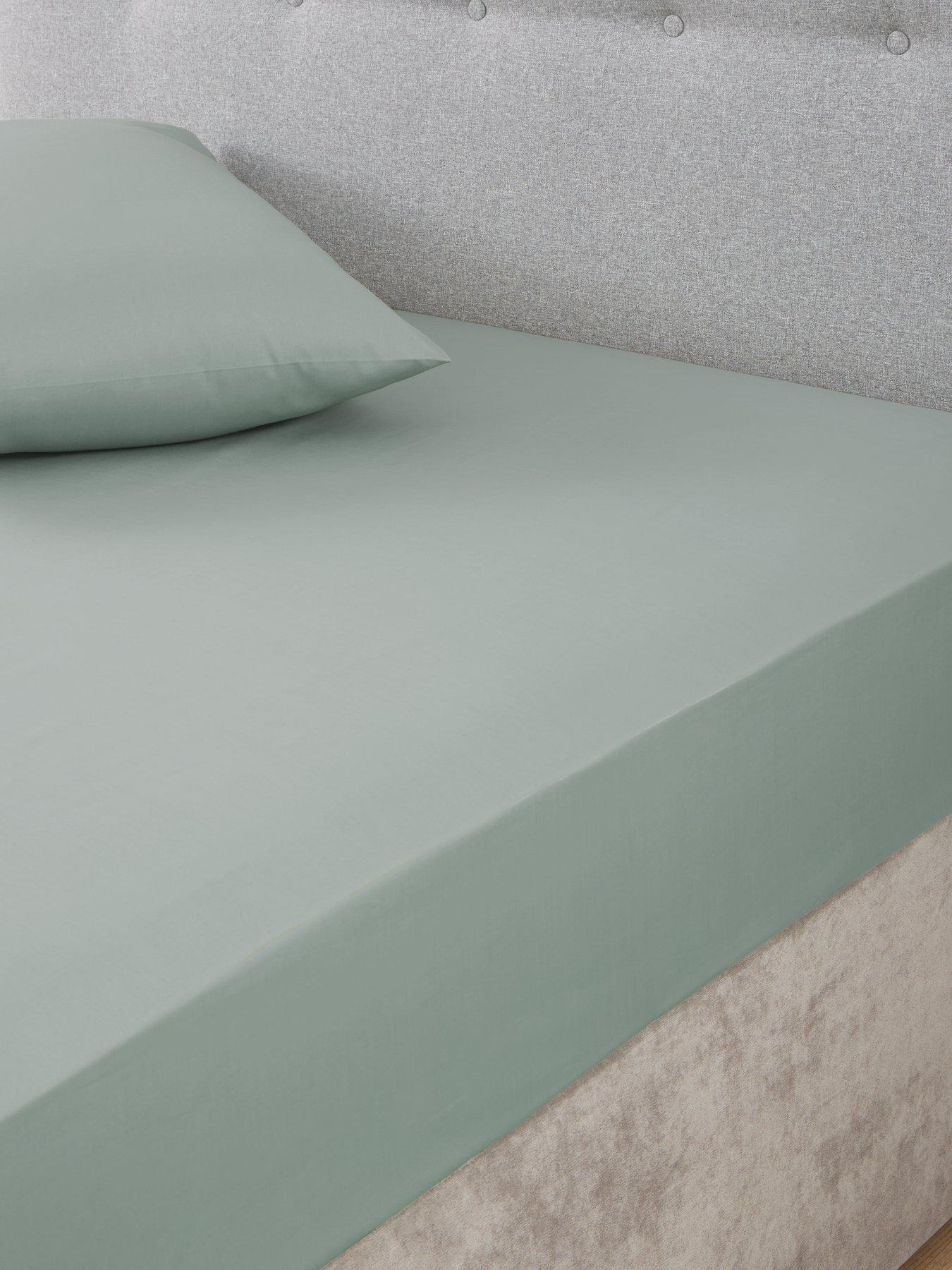 Very Home Non-Iron 180 Thread Count 28 cm Fitted Sheet