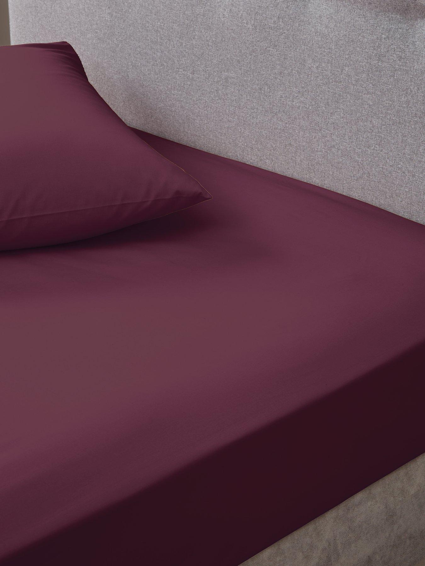Image 1 of 4 of The Very Collection Non-Iron 180 Thread Count Extra Deep 32 cm Fitted Sheet