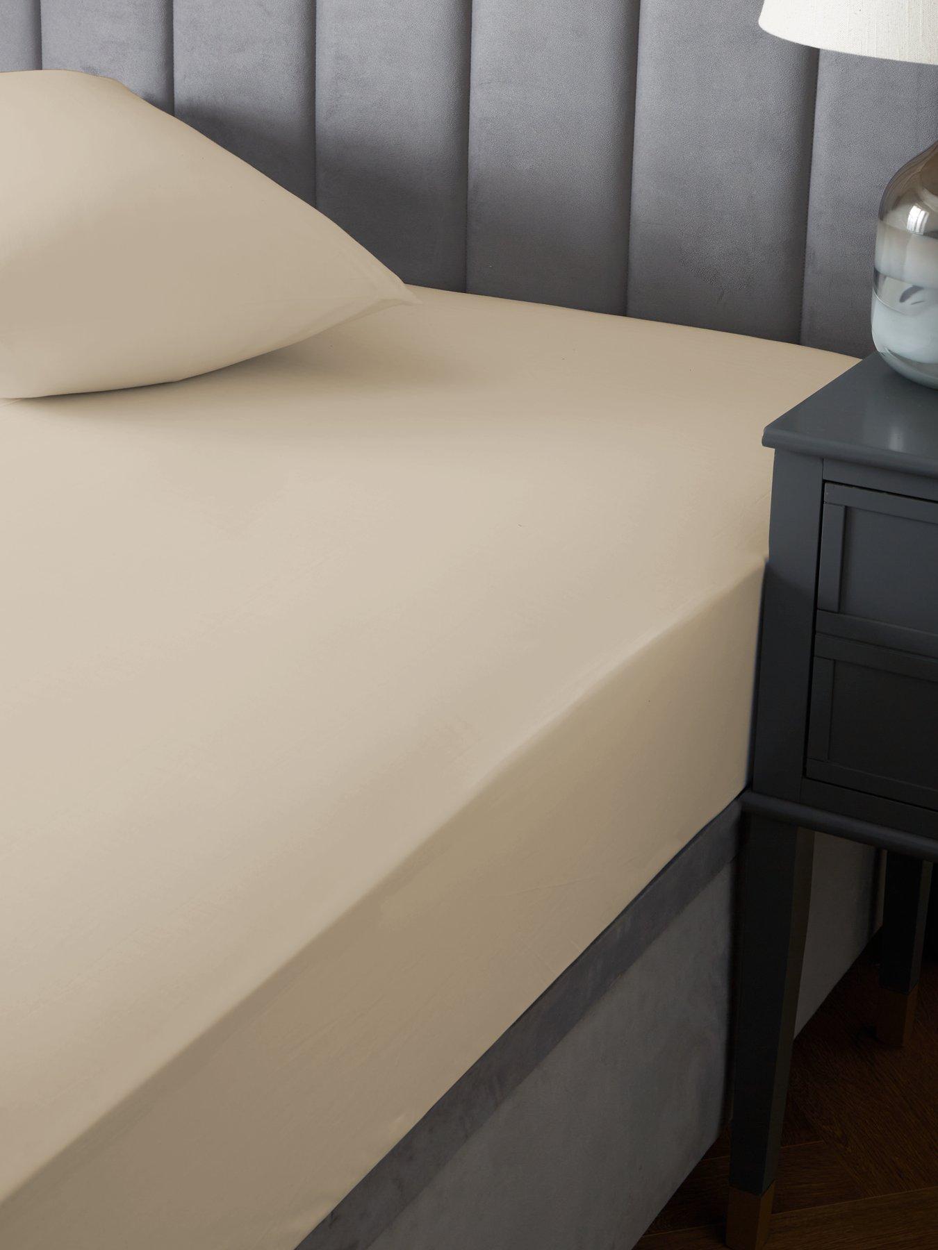 Very Home Luxury 400 Thread Count Soft Touch Cotton Sateen 28 cm Deep Fitted Sheet