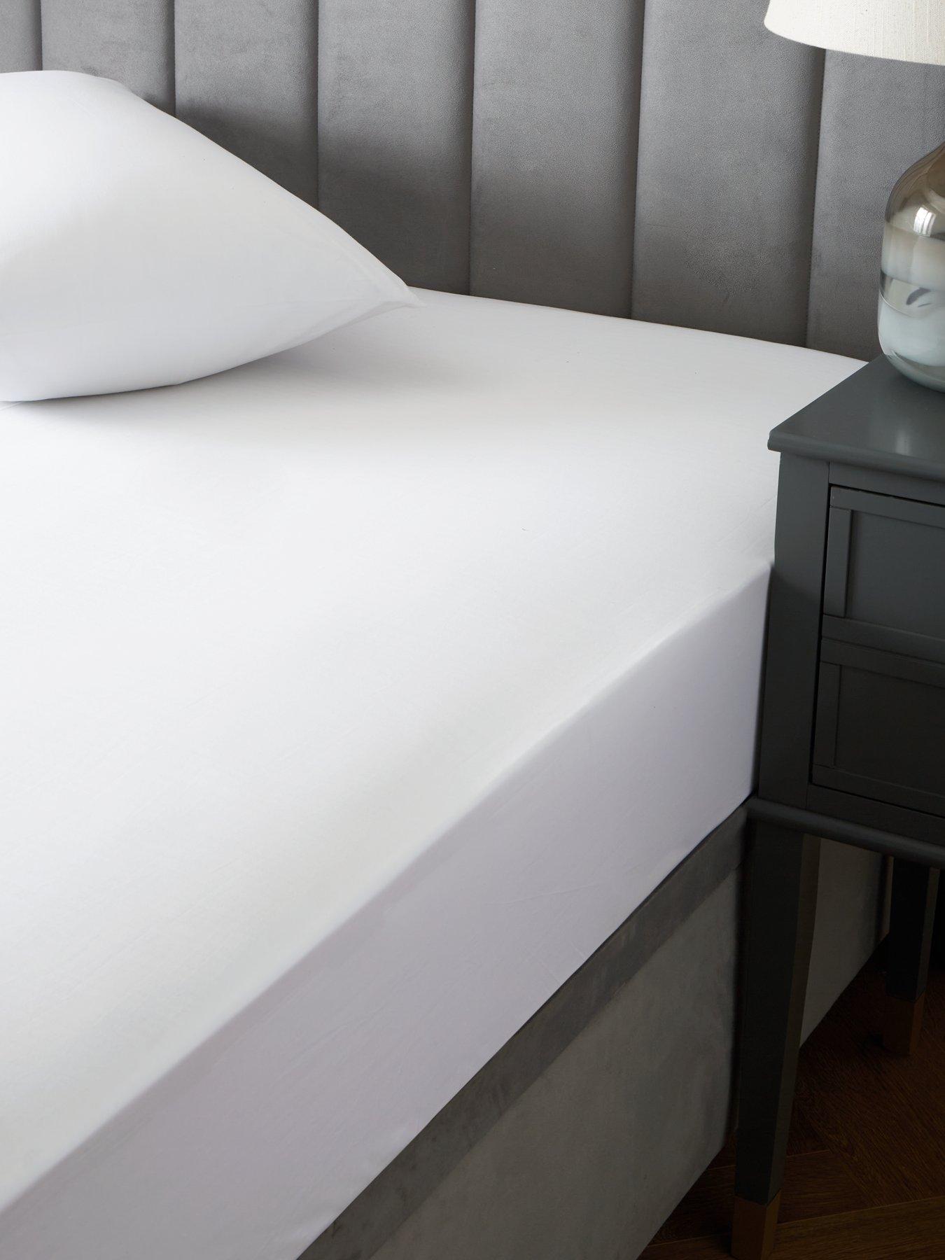 The Very Collection Luxury 400 Thread Count Soft Touch Cotton Sateen 28 cm Deep Fitted Sheet