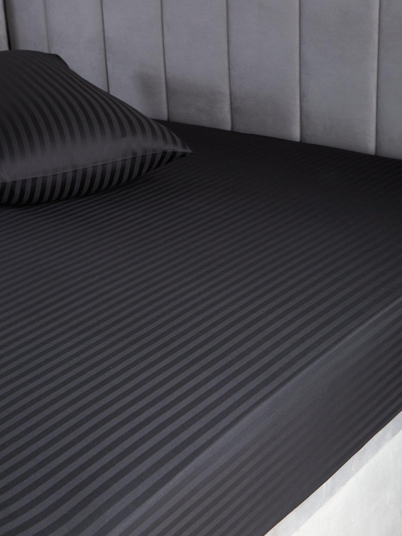 very-home-300-thread-count-soft-touch-sateen-stripe-extra-deep-32-cm-fitted-sheet