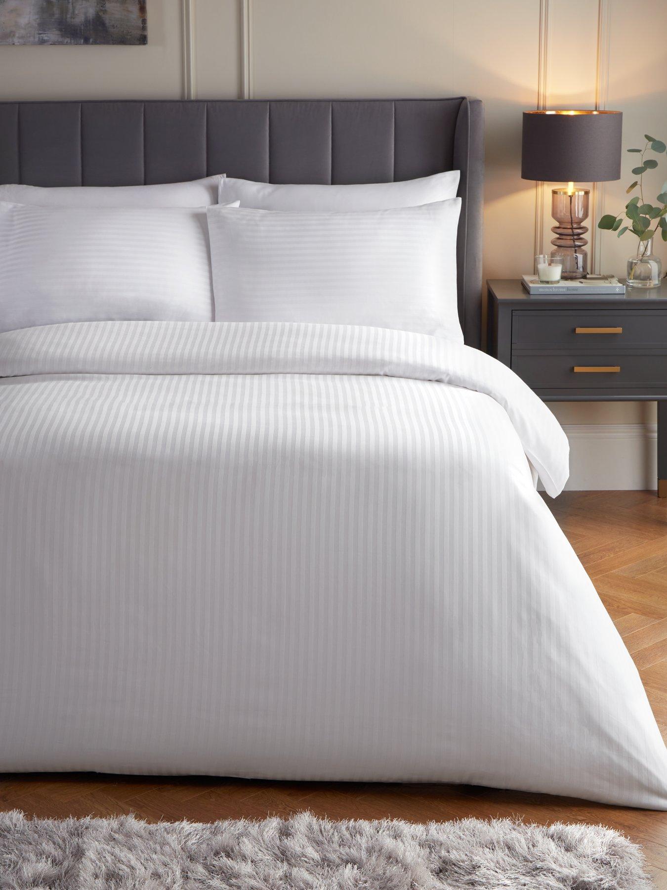 The Very Collection 300 Thread Count Soft Touch Sateen Stripe Duvet Cover Set