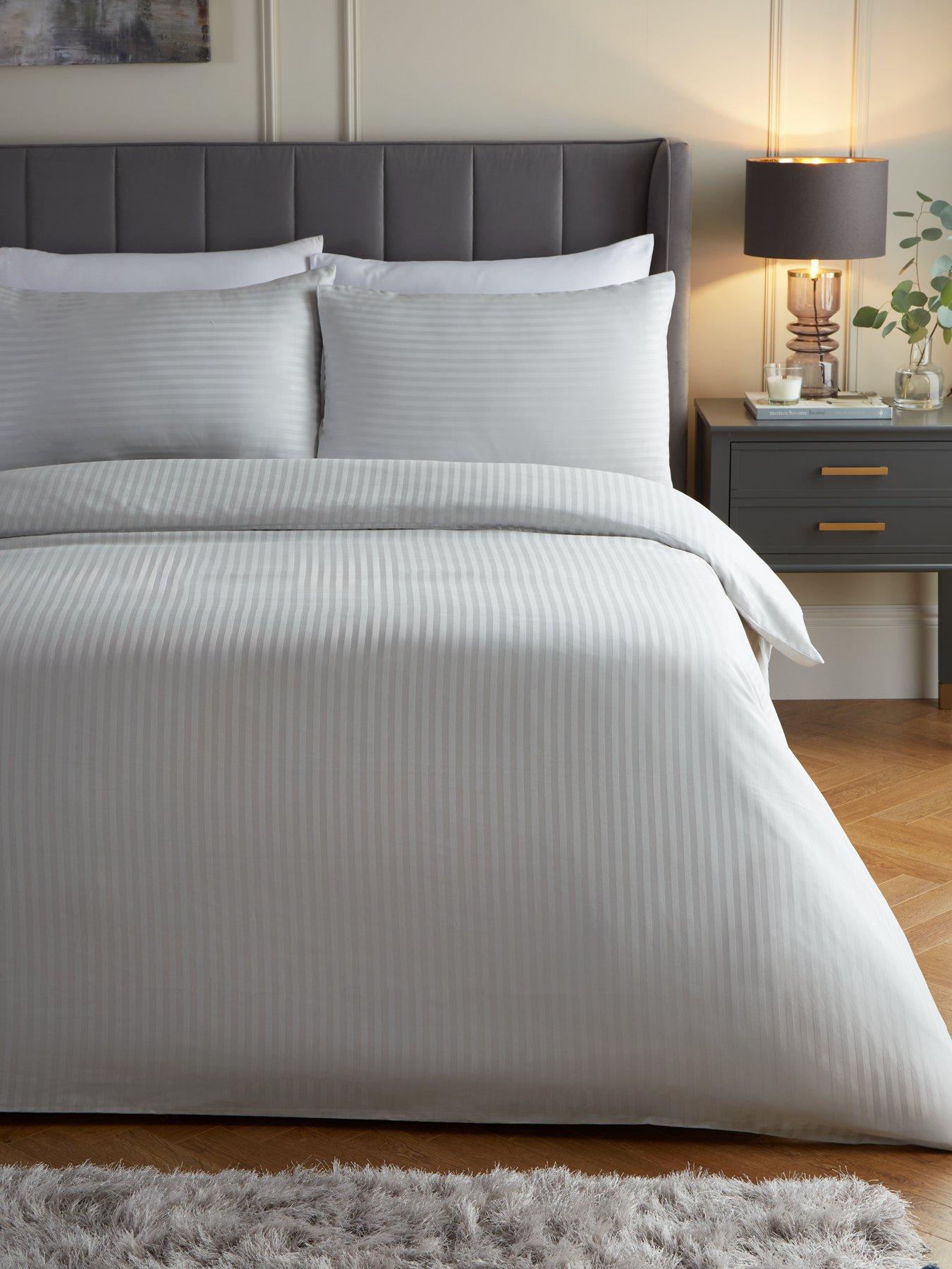 front image of very-home-300-thread-count-soft-touch-sateen-stripe-duvet-cover-set