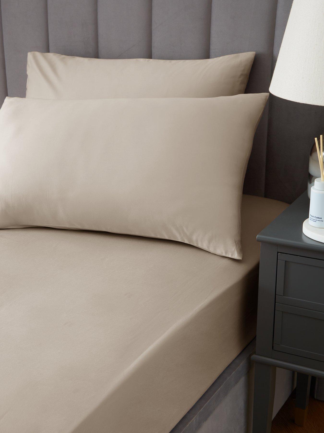 The Very Collection Luxury 400 Thread Count Soft Touch Cotton Sateen Housewife Pillowcase Pair
