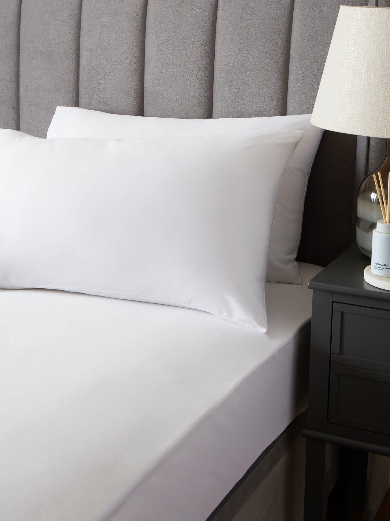 The Very Collection Luxury 400 Thread Count Soft Touch Cotton Sateen Housewife Pillowcase Pair