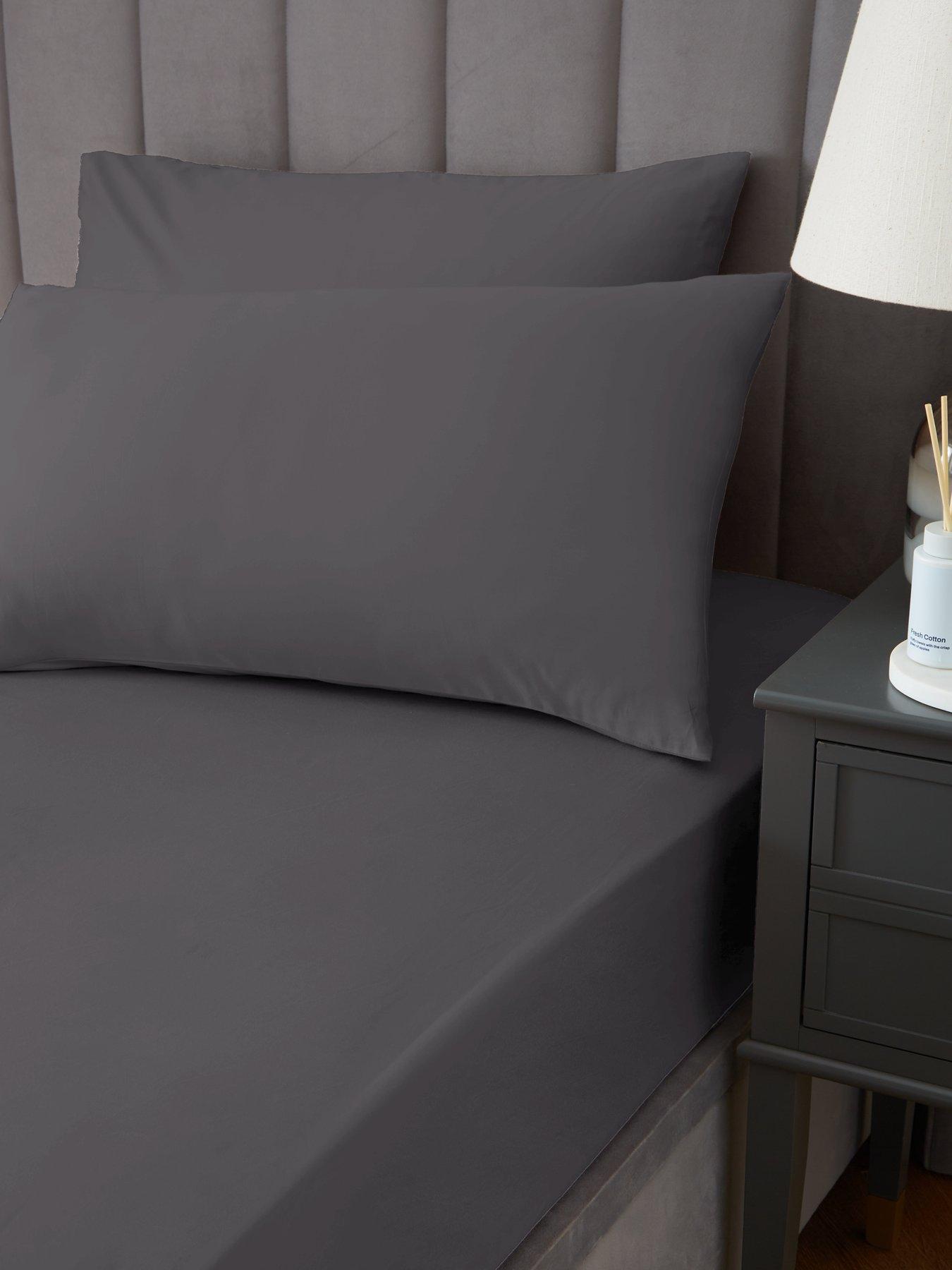 The Very Collection Luxury 400 Thread Count Soft Touch Cotton Sateen Housewife Pillowcase Pair