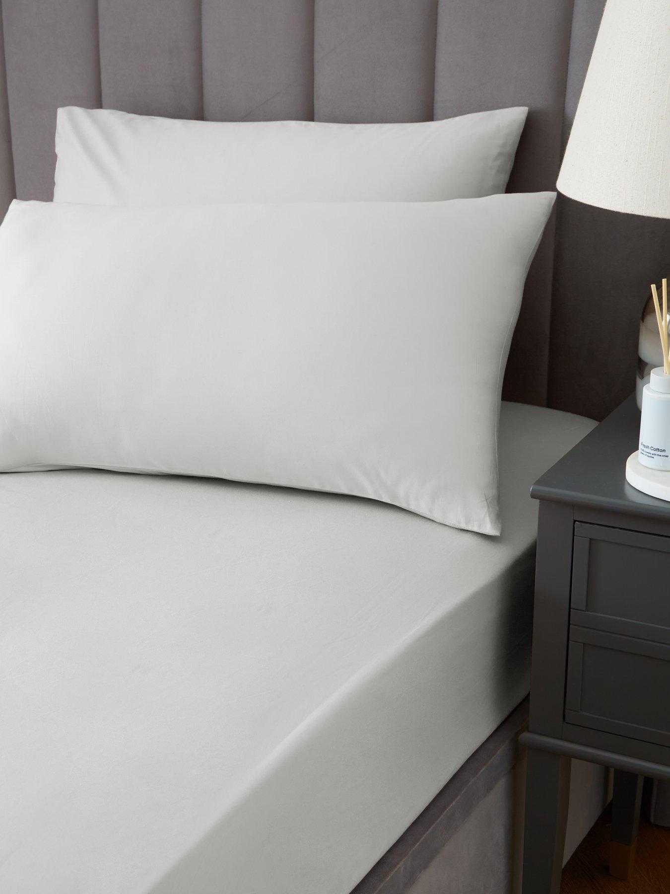 The Very Collection Luxury 400 Thread Count Soft Touch Cotton Sateen Housewife Pillowcase Pair