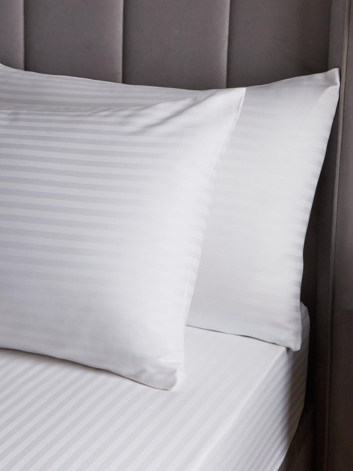 Image 3 of 3 of The Very Collection Luxury 300 Thread Count Soft Touch Sateen Stripe Housewife Pillowcase
