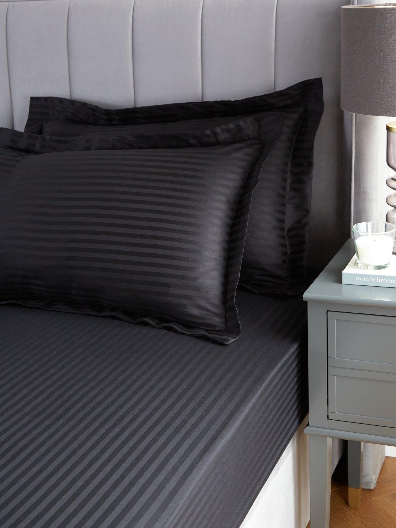 The Very Collection Luxury 300 Thread Count Soft Touch Sateen Stripe Oxford Pillowcase Pair