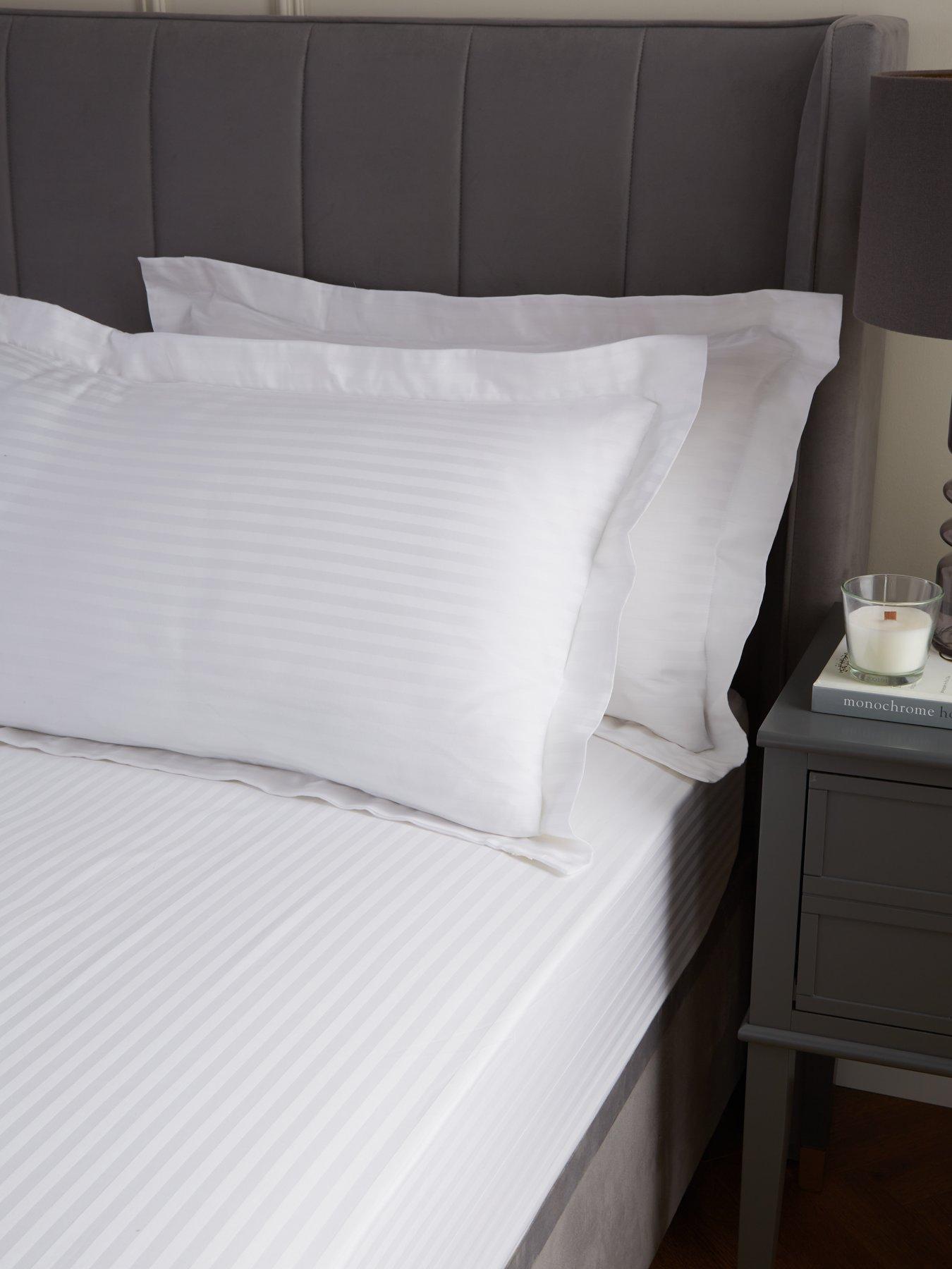 The Very Collection Luxury 300 Thread Count Soft Touch Sateen Stripe Oxford Pillowcase Pair