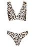  image of boohoo-plunge-triangle-bikini-set-leopard