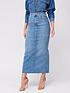  image of v-by-very-x-style-fairynbspdenim-maxi-skirt-with-stretch-mid-wash