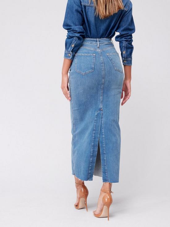 stillFront image of v-by-very-x-style-fairynbspdenim-maxi-skirt-with-stretch-mid-wash