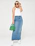  image of v-by-very-x-style-fairynbspdenim-maxi-skirt-with-stretch-mid-wash