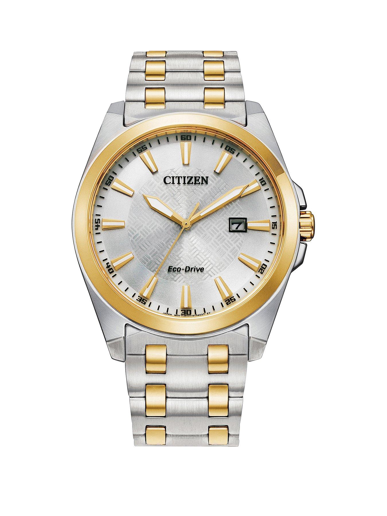  image of citizen-gents-eco-drive-bracelet-two-tone-bracelet