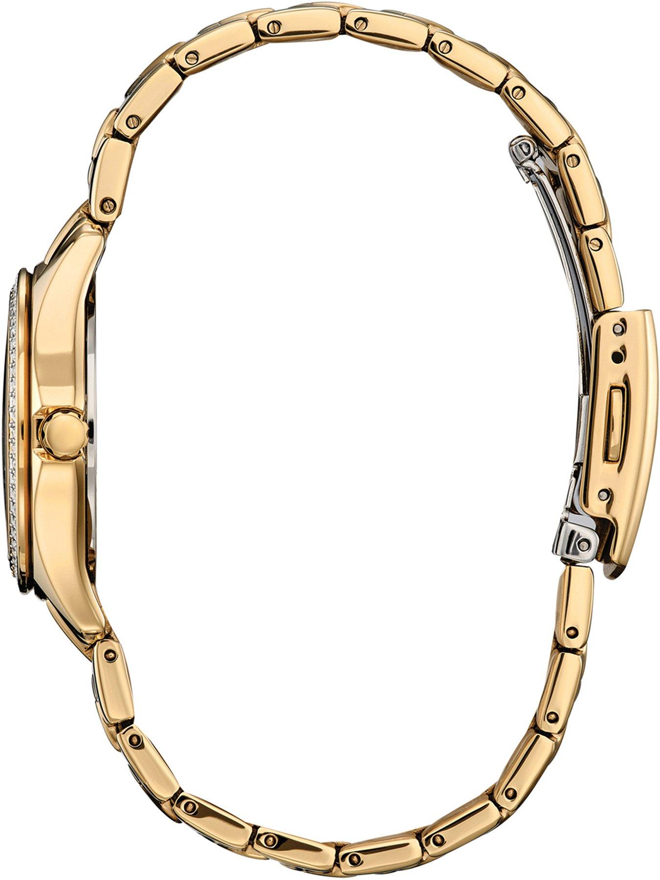 Image 3 of 7 of Citizen LADIES ECO-DRIVE CRYSTAL CASE Gold bracelet