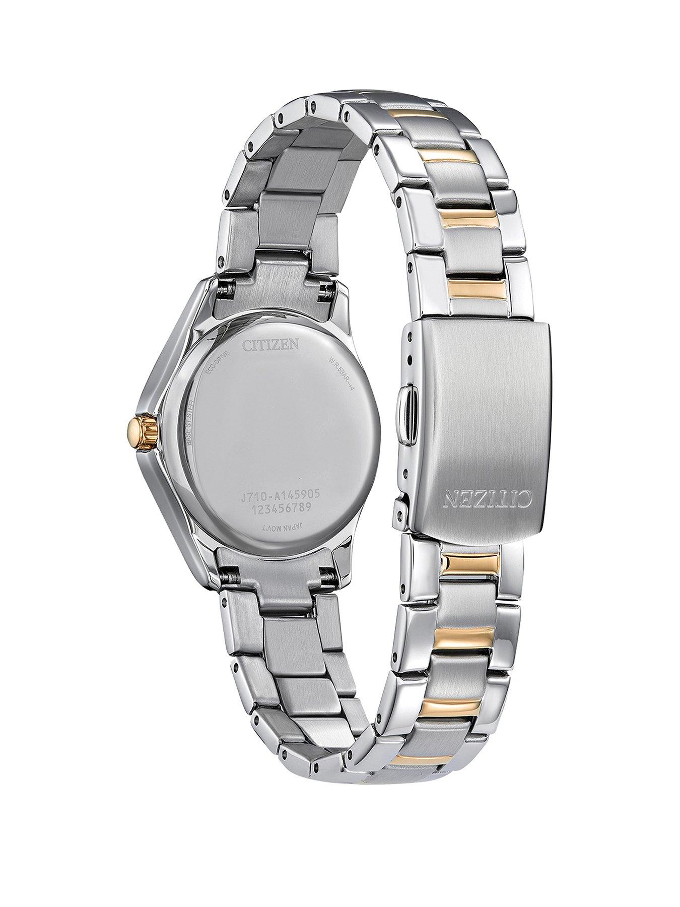 Image 2 of 7 of Citizen LADIES ECO-DRIVE CRYSTAL CASE Two tone bracelet