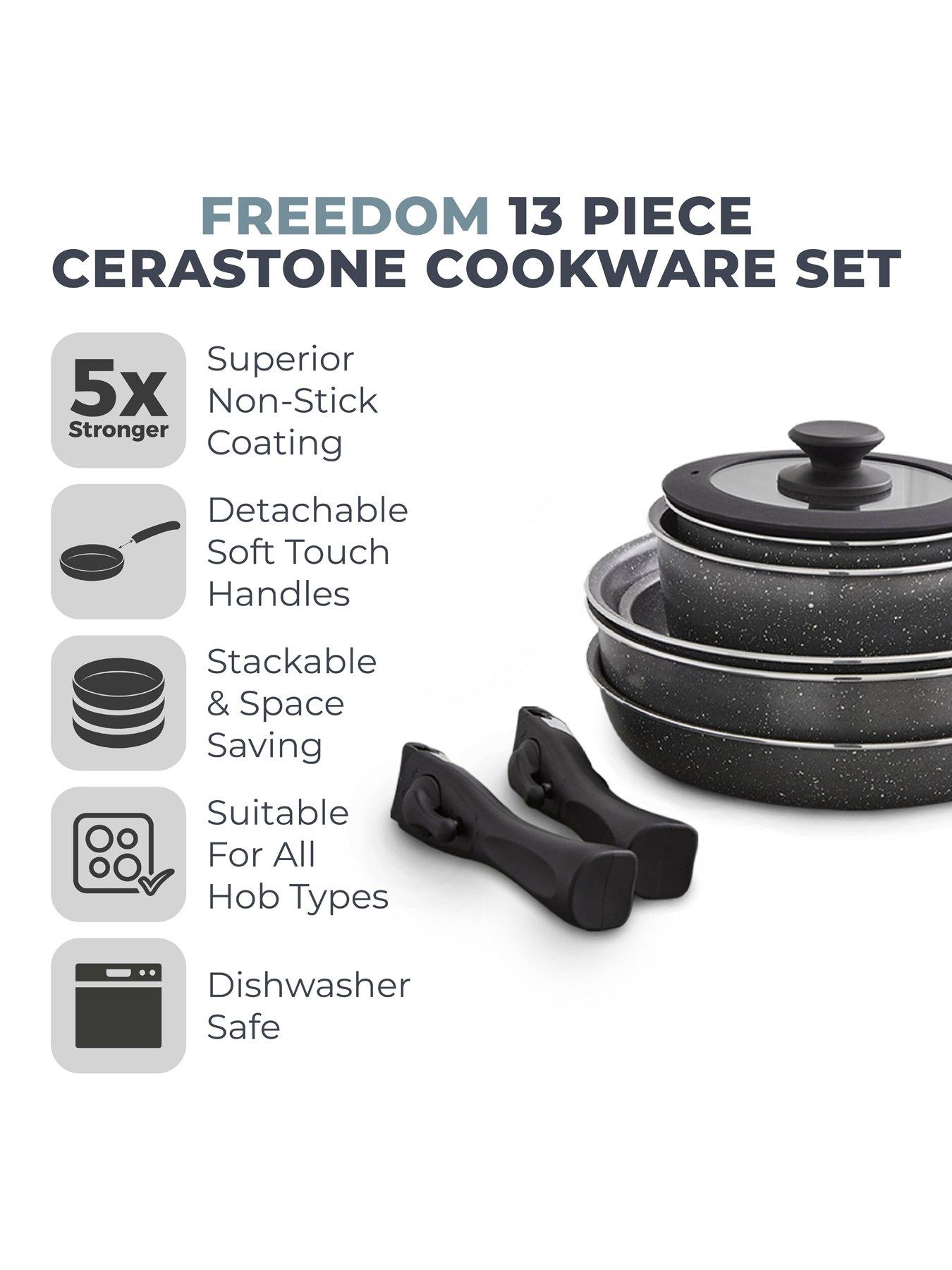  image of tower-freedom-cerastone-13-piece-cookware-set