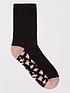  image of everyday-5-pack-cushioned-ankle-socks-with-printed-sole-black