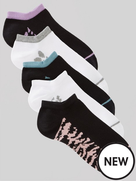 everyday-5-packtrainer-socks-with-printed-sole-black