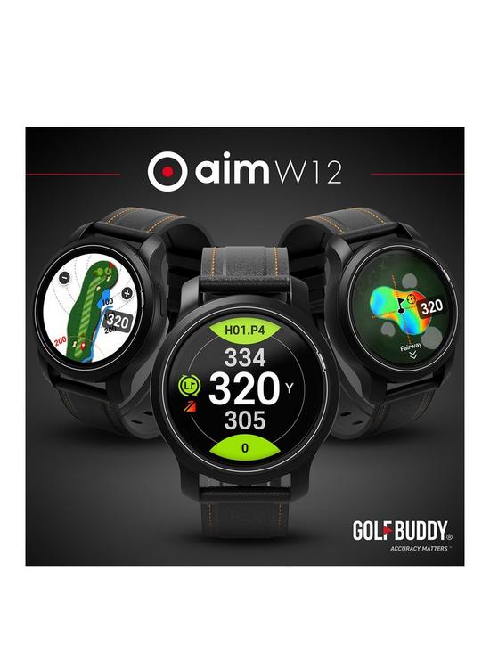 stillFront image of golfbuddy-aim-w12-golf-gps-smart-watch
