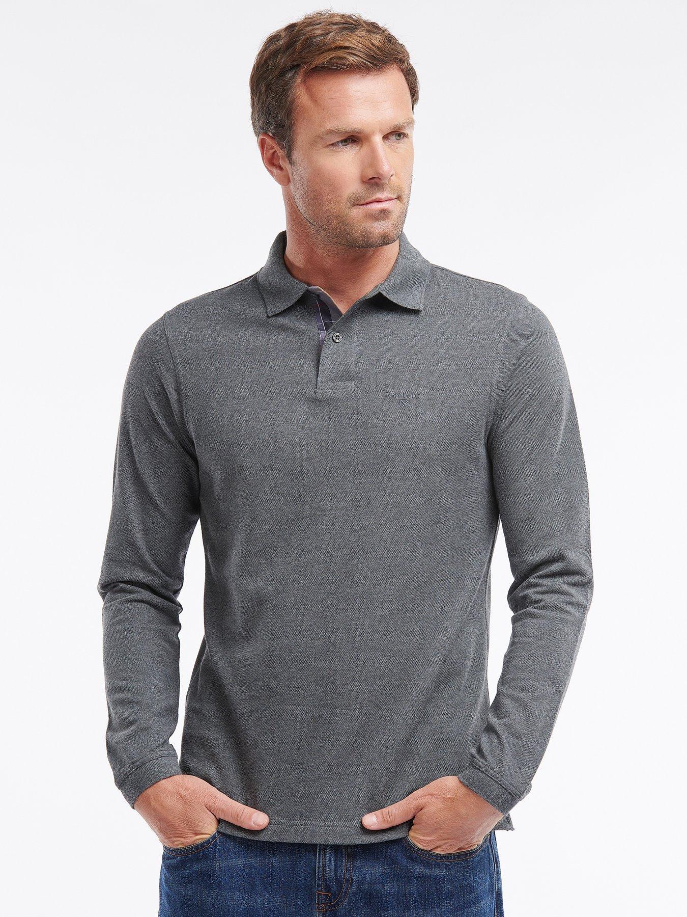 Barbour polo best sale mens Grey