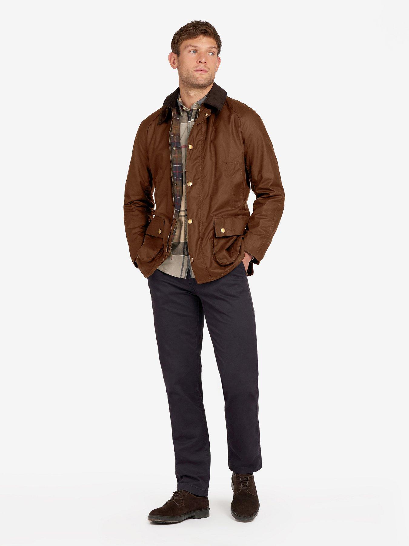 Barbour Ashby Wax Jacket Brown littlewoods