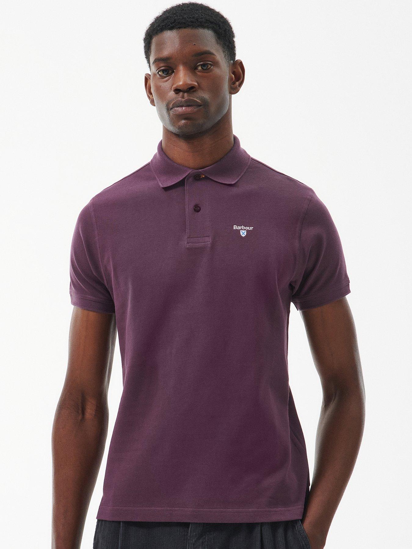 Mens dark purple polo shirt best sale