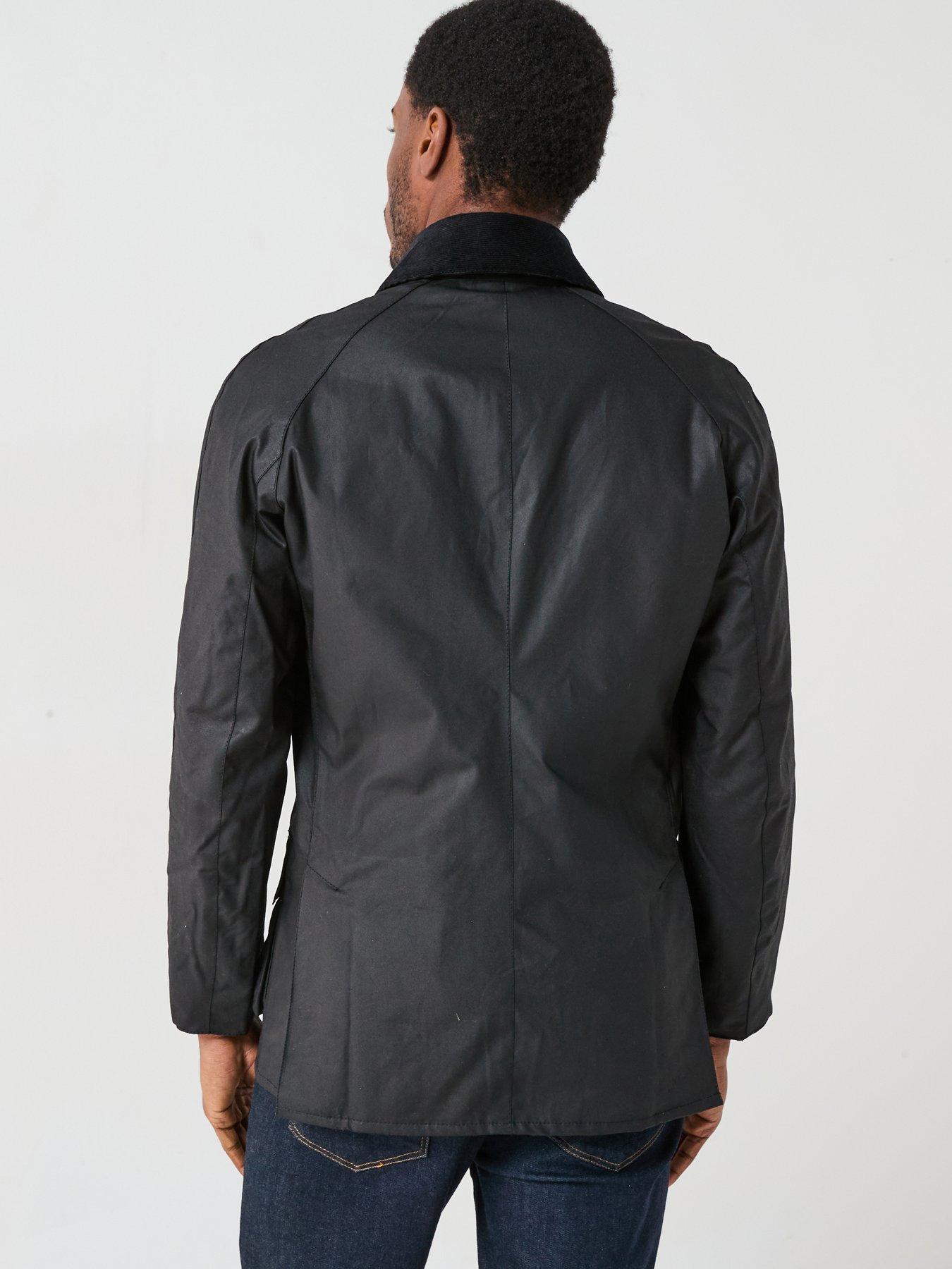 Image 2 of 6 of Barbour Mens Ashby Waxed Cotton Storm Collar Jacket - Black
