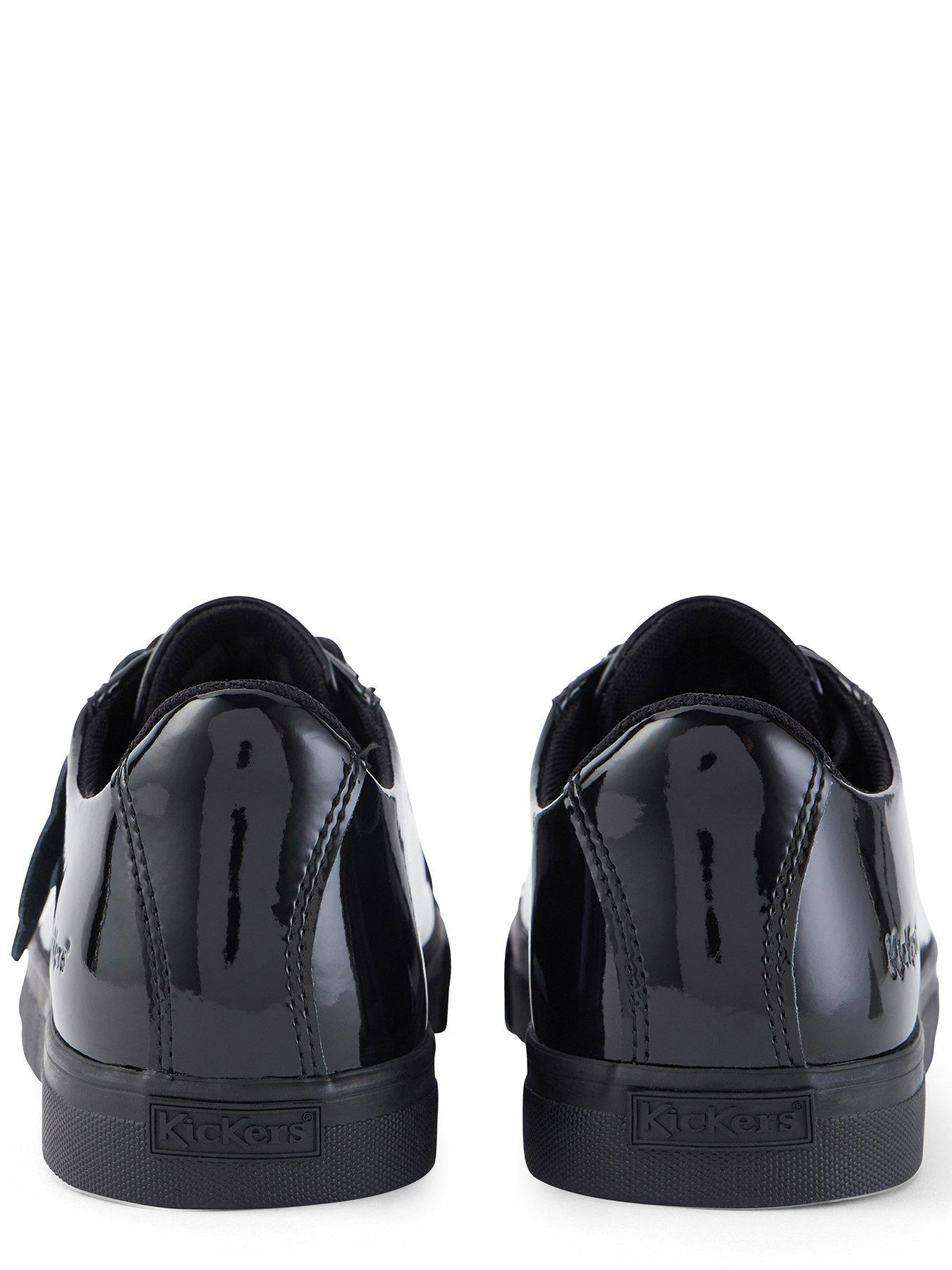  image of kickers-tonvi-lacer-patent-leather-shoe-black