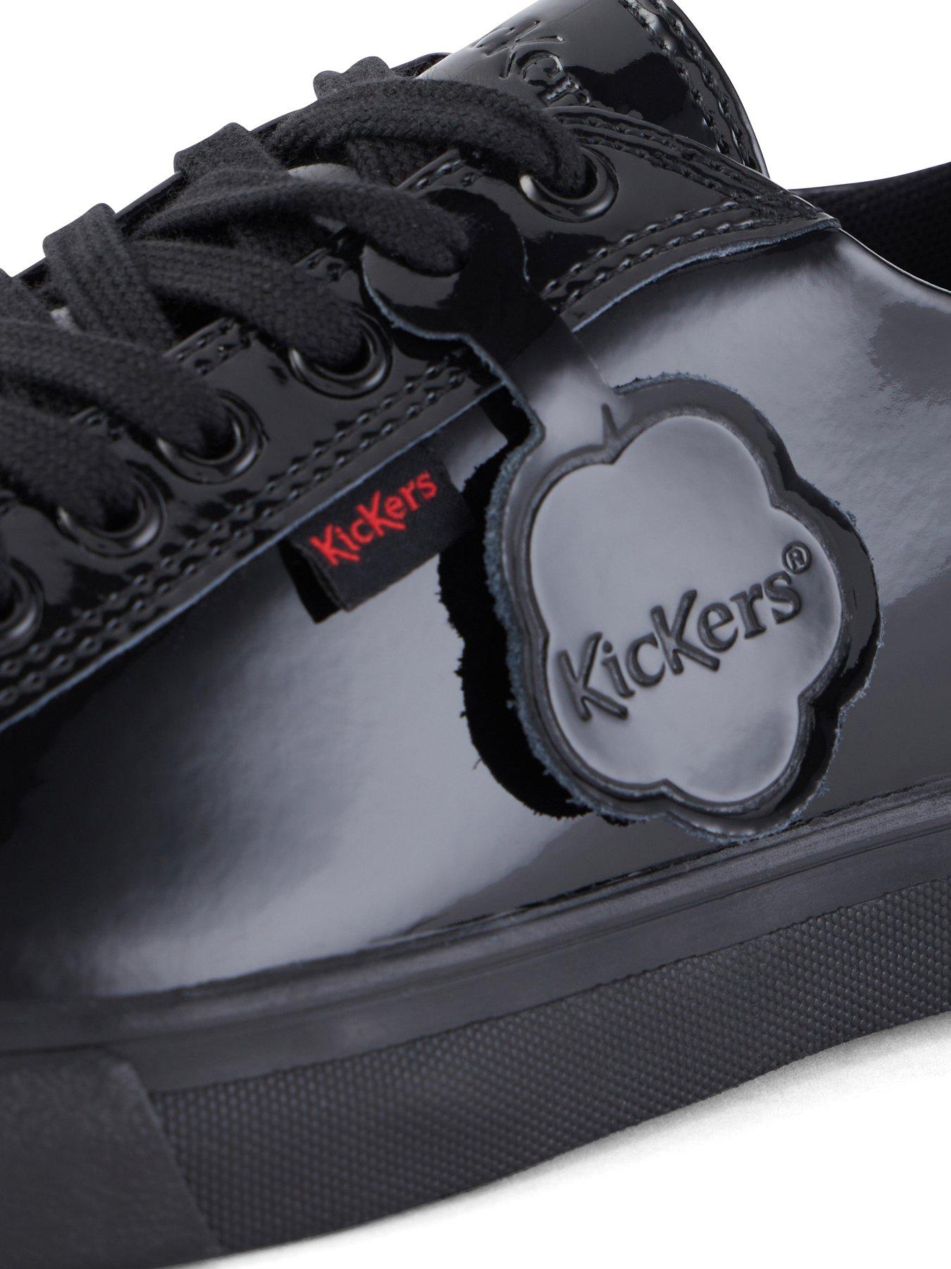  image of kickers-tonvi-lacer-patent-leather-shoe-black