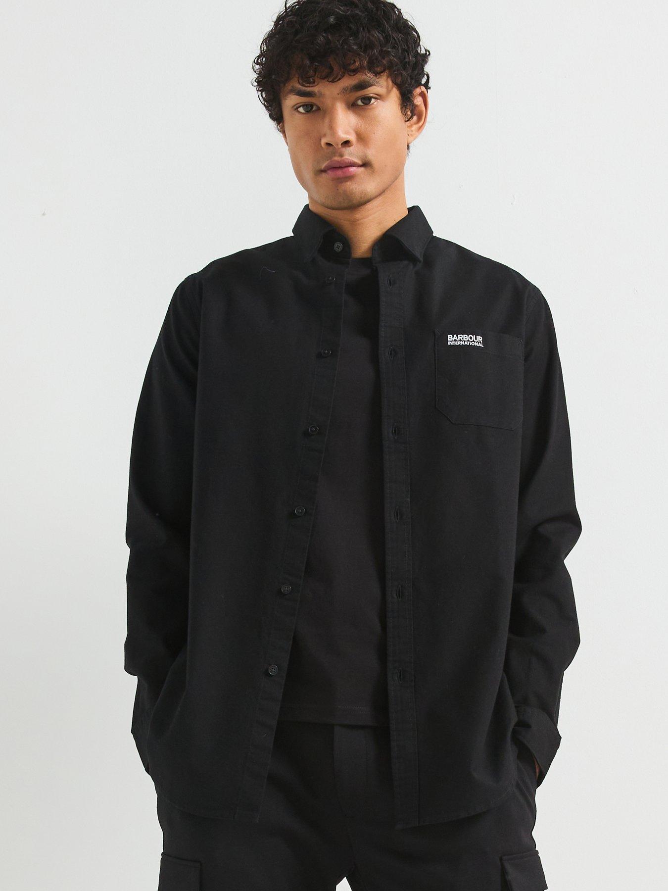 Image 1 of 4 of Barbour International International Kinetic Cotton Oxford Shirt - Black