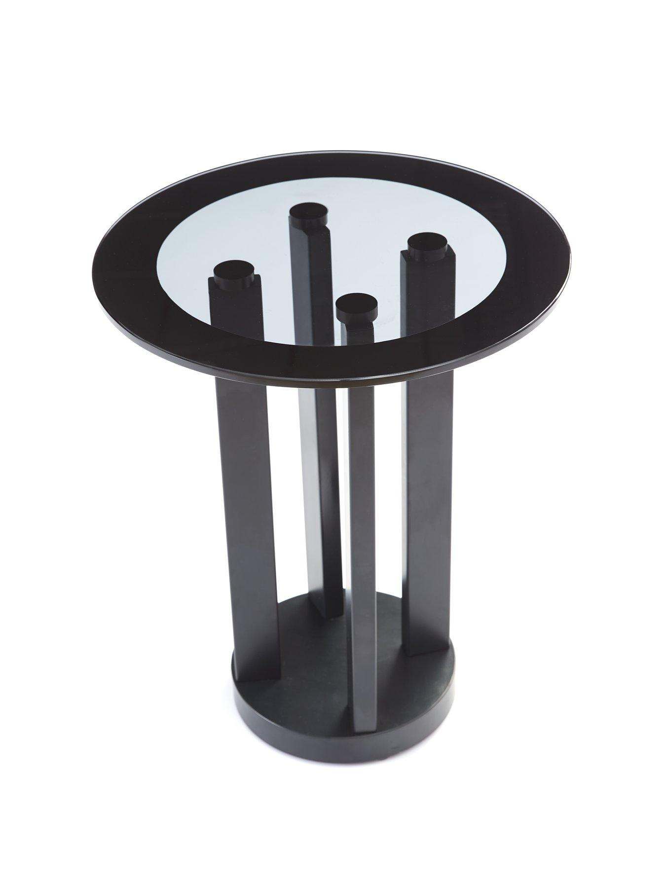  image of very-home-moda-round-pedestal-glass-topnbspside-table