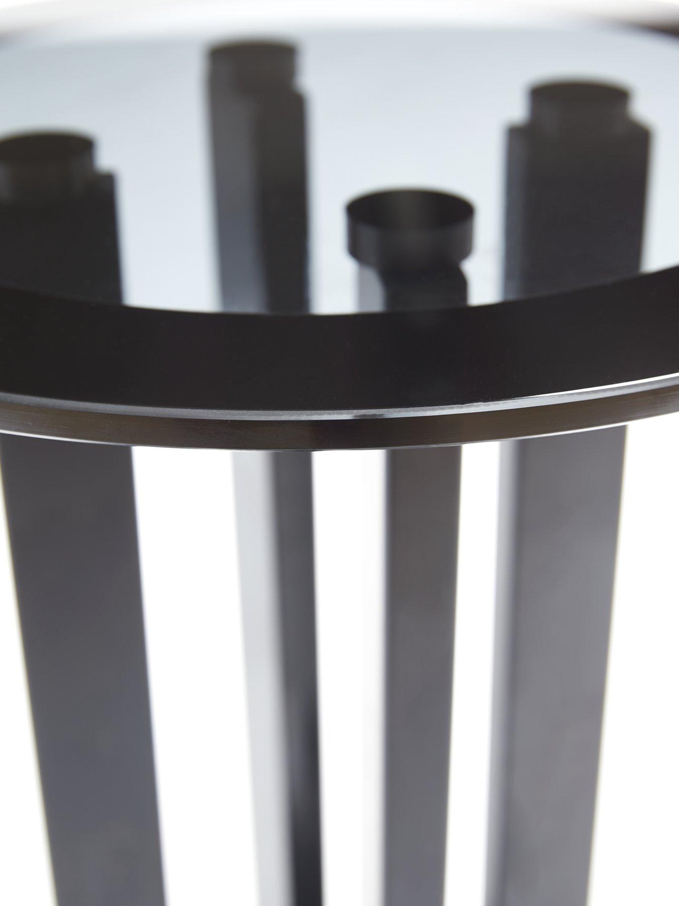  image of very-home-moda-round-pedestal-glass-topnbspside-table