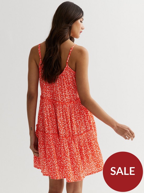 stillFront image of new-look-ditsy-floral-strappy-smock-mini-dress-print