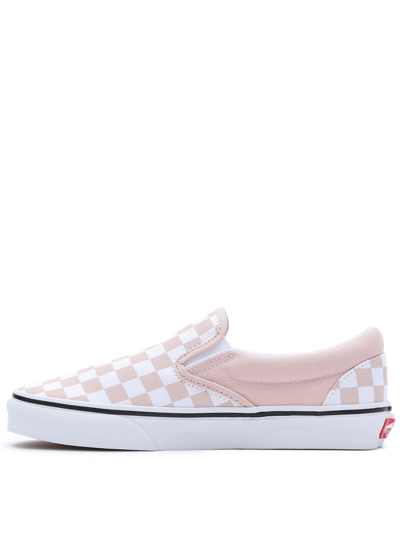 Light grey checkered slip on vans sales