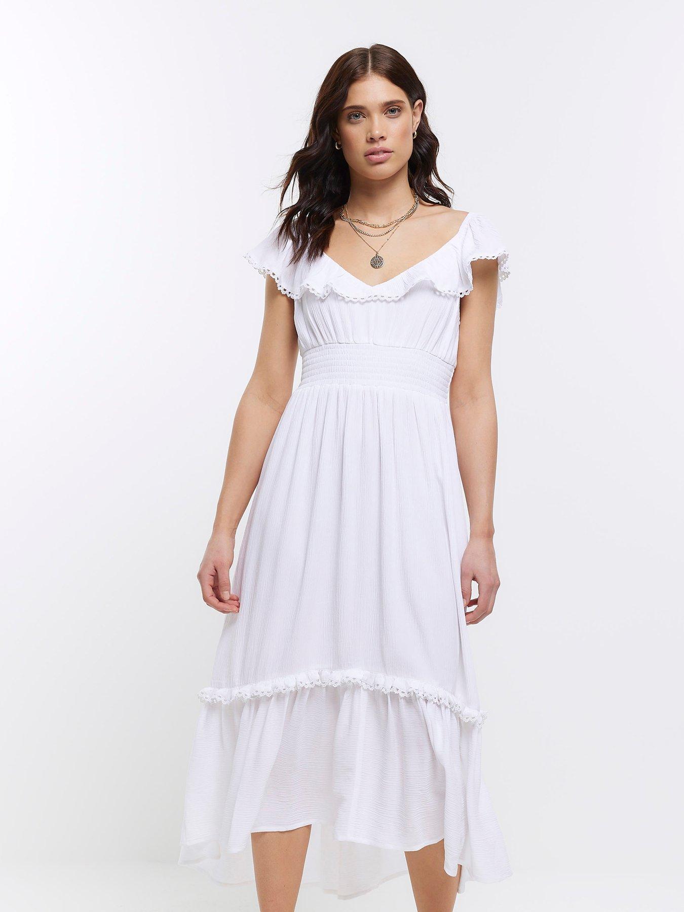 River island store white dress sale