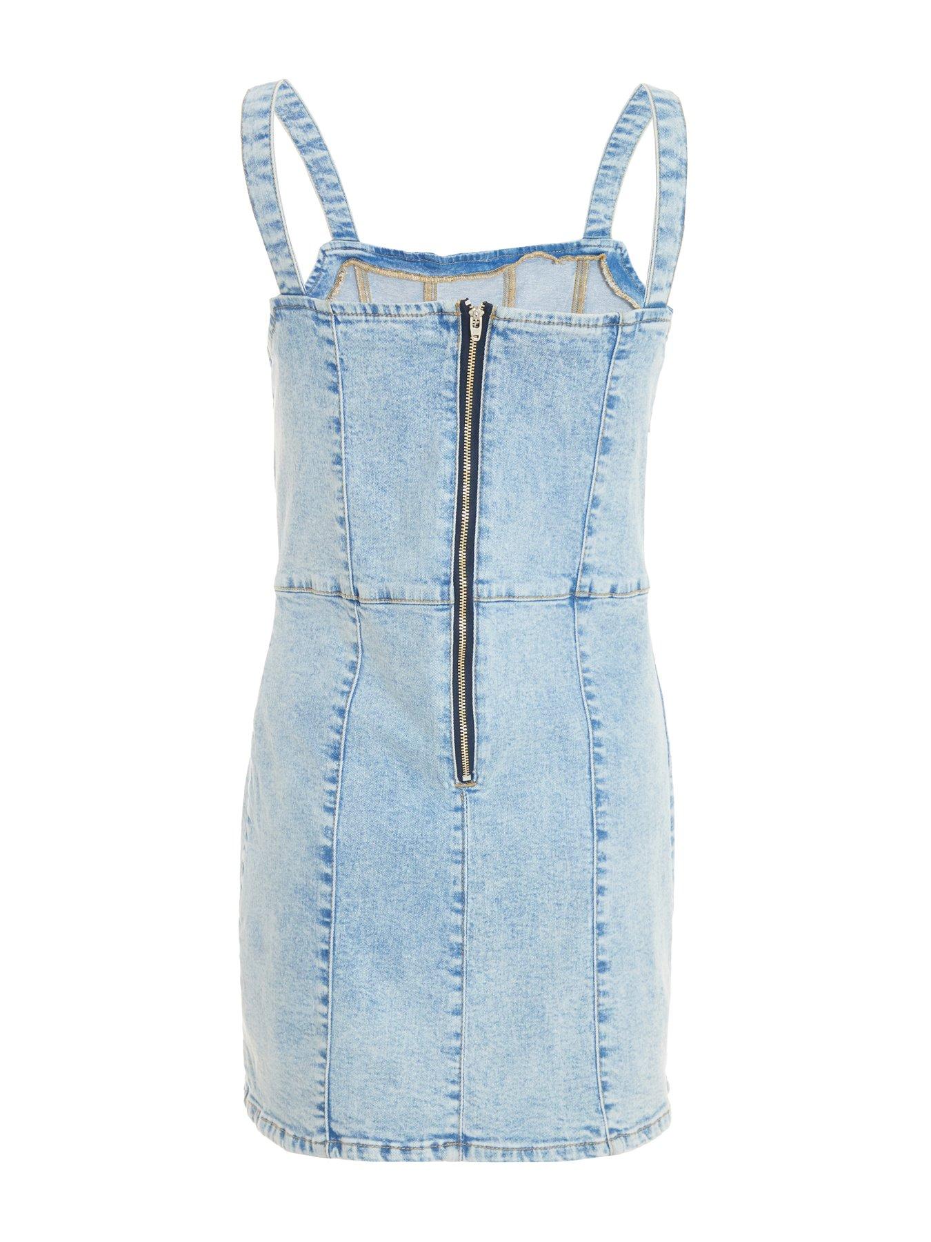 quiz denim dress Quiz denim midi dress. Size 16 worn once