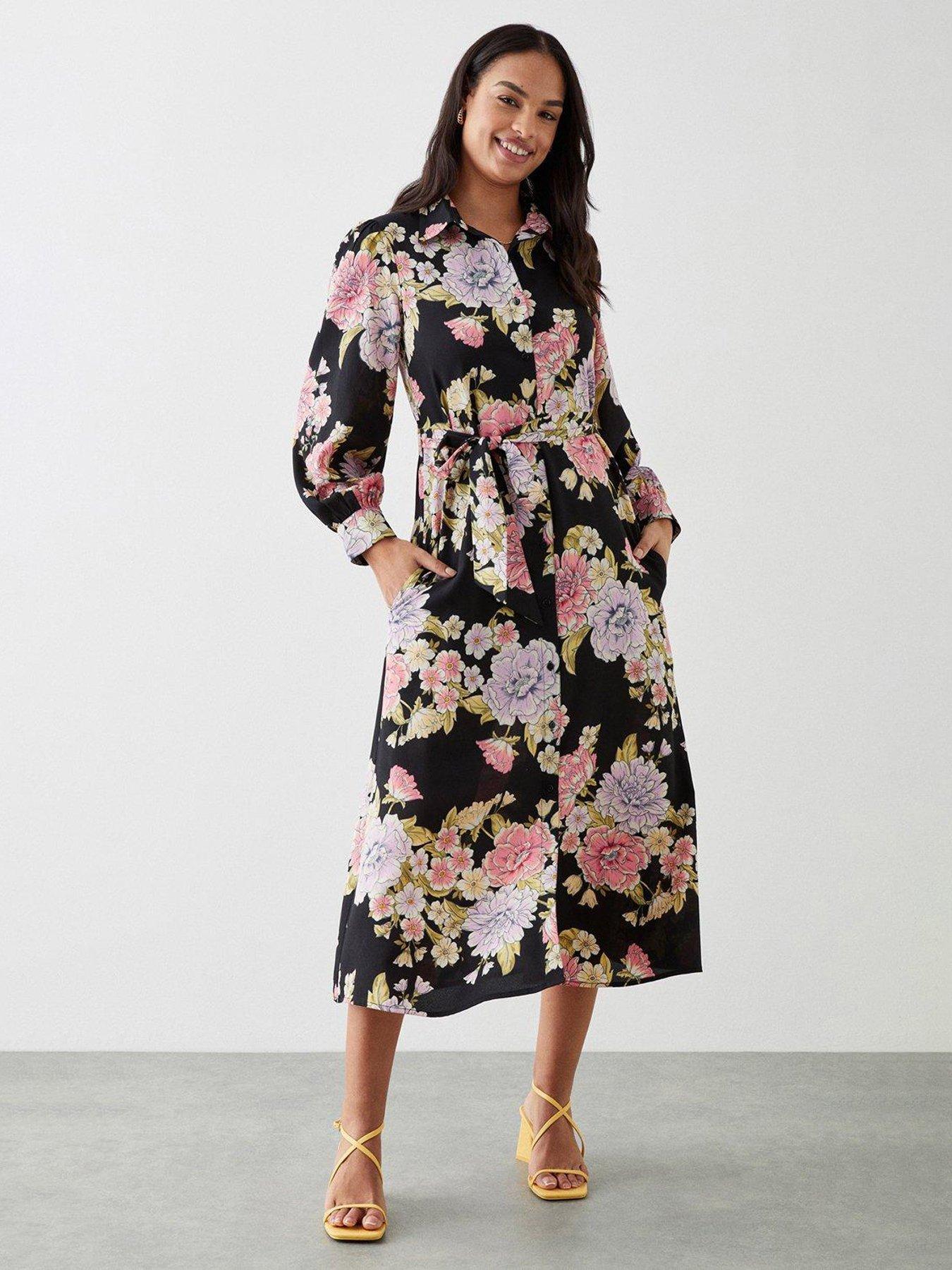 Dorothy perkins black shirt dress outlet