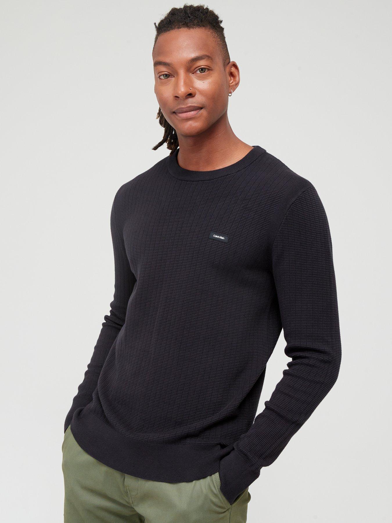 calvin klein men's black sweater