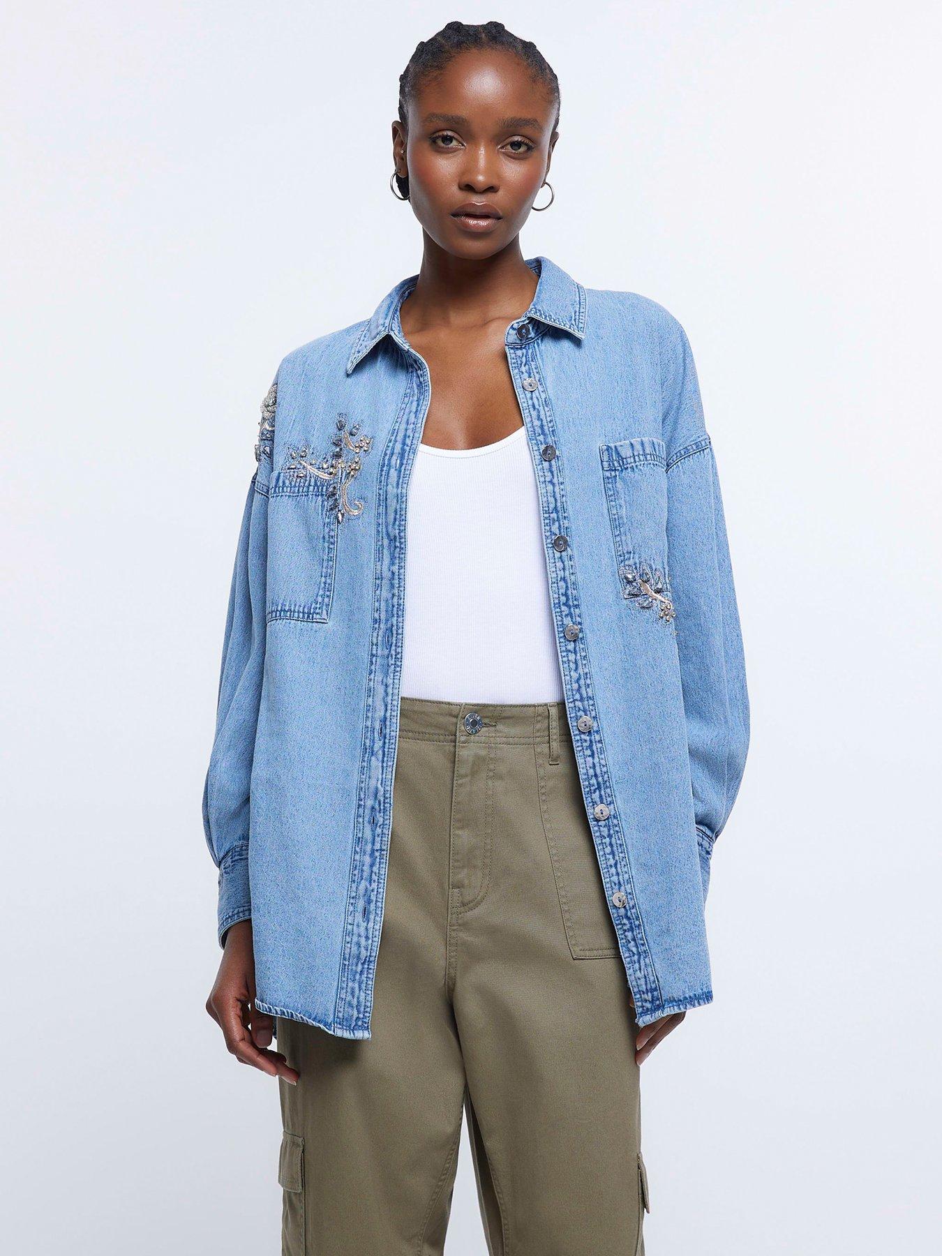 River island denim store shirt