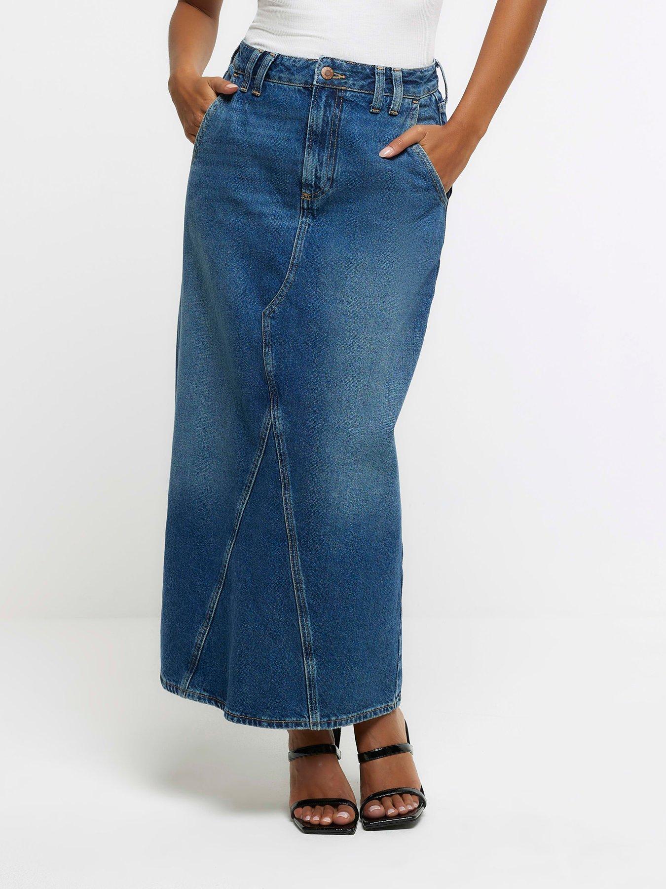 Petite maxi outlet skirt blue