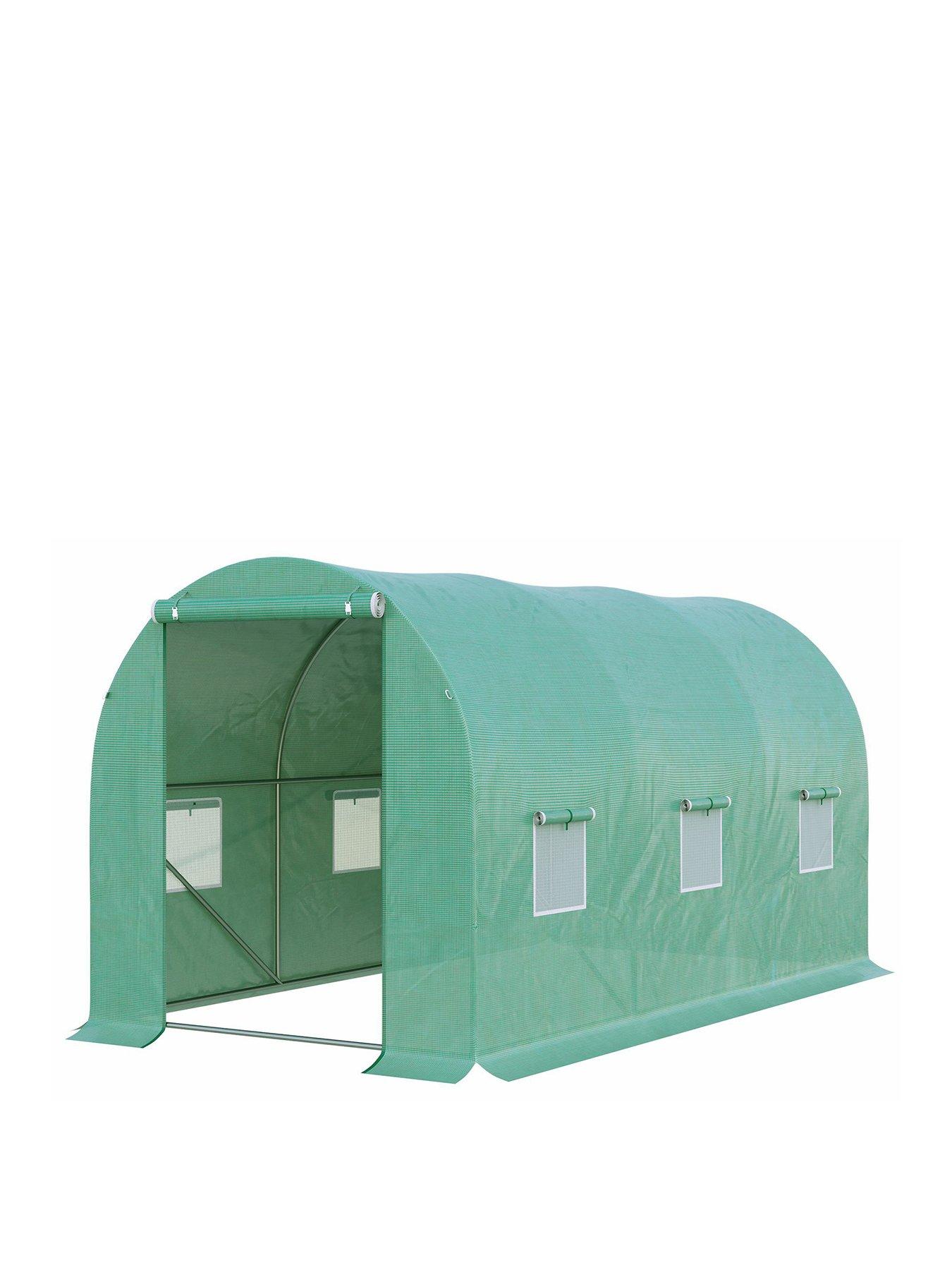undefined Walk-In Tunnel Greenhouse 4x2m - Green