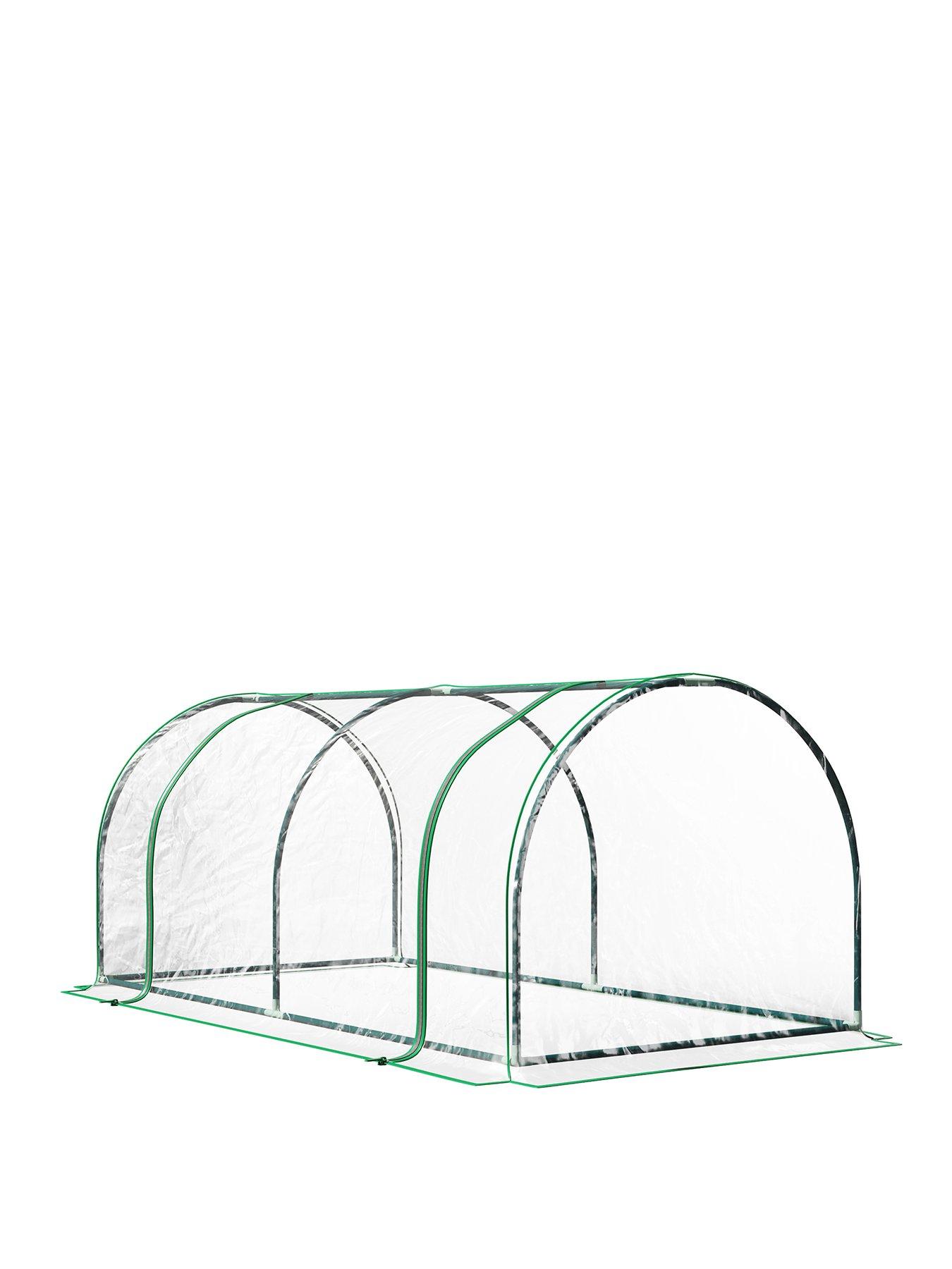 undefined Tunnel Greenhouse Green Grow House Steel Frame Garden Outdoor 200 x 100 x 80cm