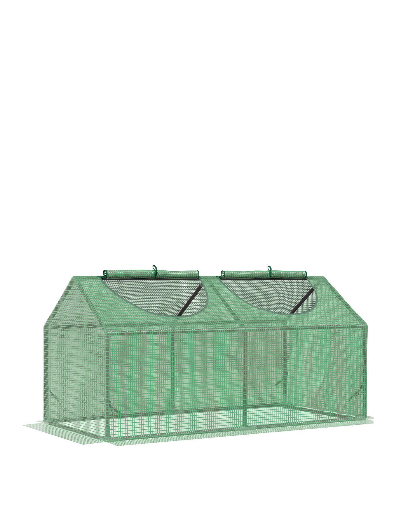  image of outsunny-mini-groundnbspgreenhouse-withnbspobservation-windows